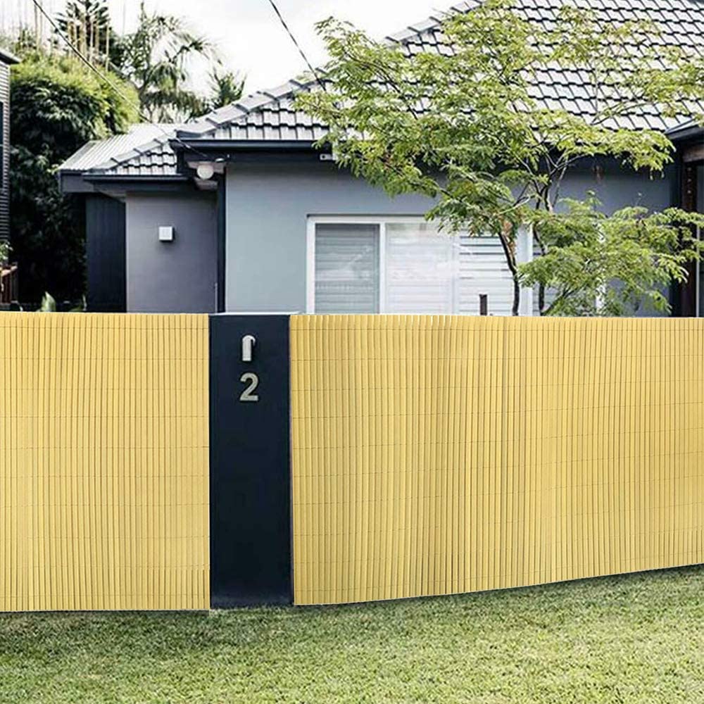 Aufun PVC Recinzione paravista per Giardino, Balcone e terrazza Canniccio Protezione Tappetino Frangivista Frangivento Antivento - 500x160cm, bambù